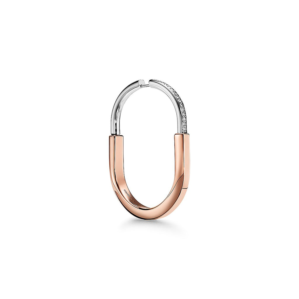 18K Tiffany Lock Diamond Earrings