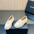 CHANEL 25S TEDDY LOAFER 15MM IN LIGHT BEIGE SUEDE GOLD HARDWRE