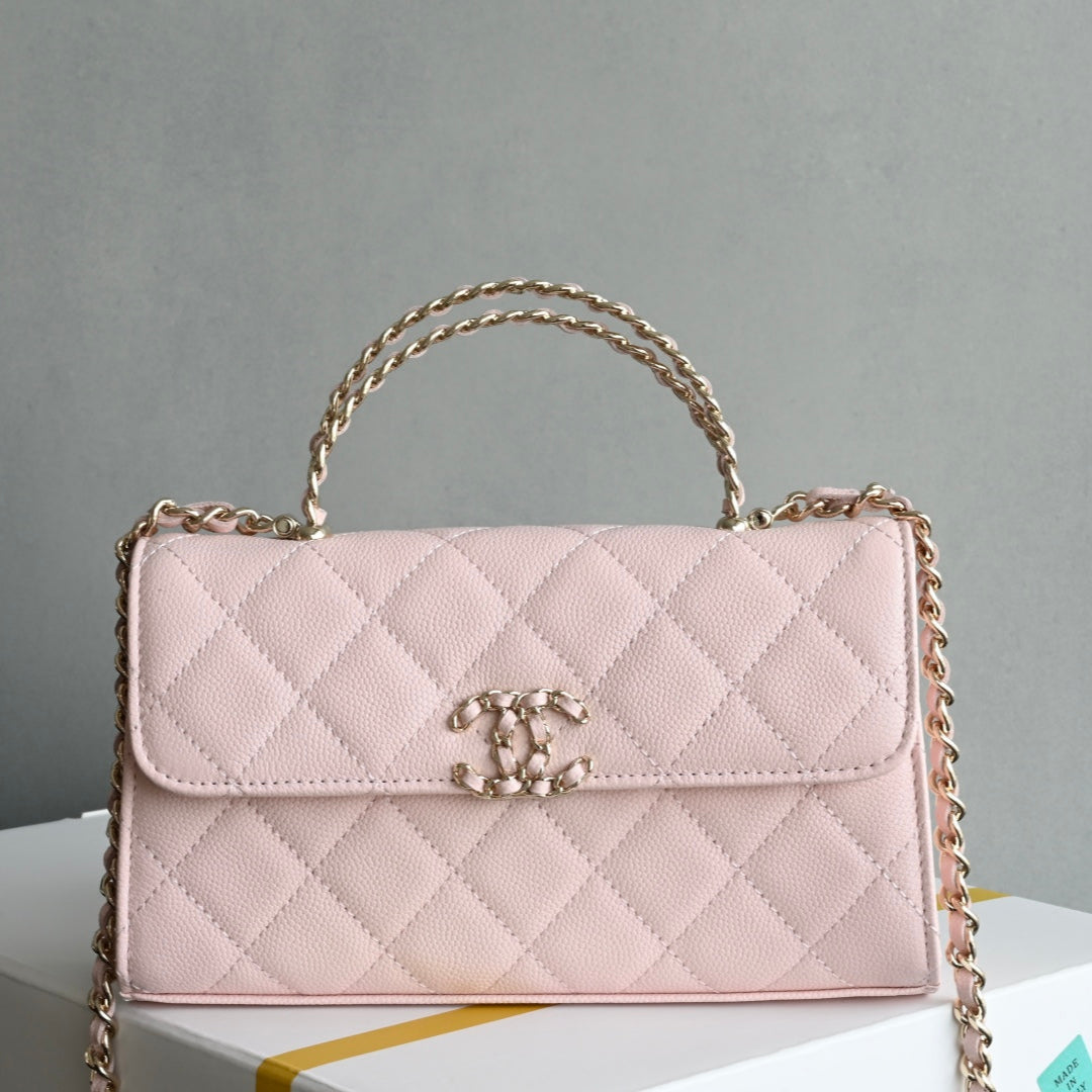 CHANEL 25S KELLY 18 CM IN LIGHT PINK LAMBSKIN