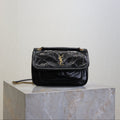 YSL 25S NIKI BAG 18 IN BLACK GLOSSY CALFSKIN GOLD HARDWARE