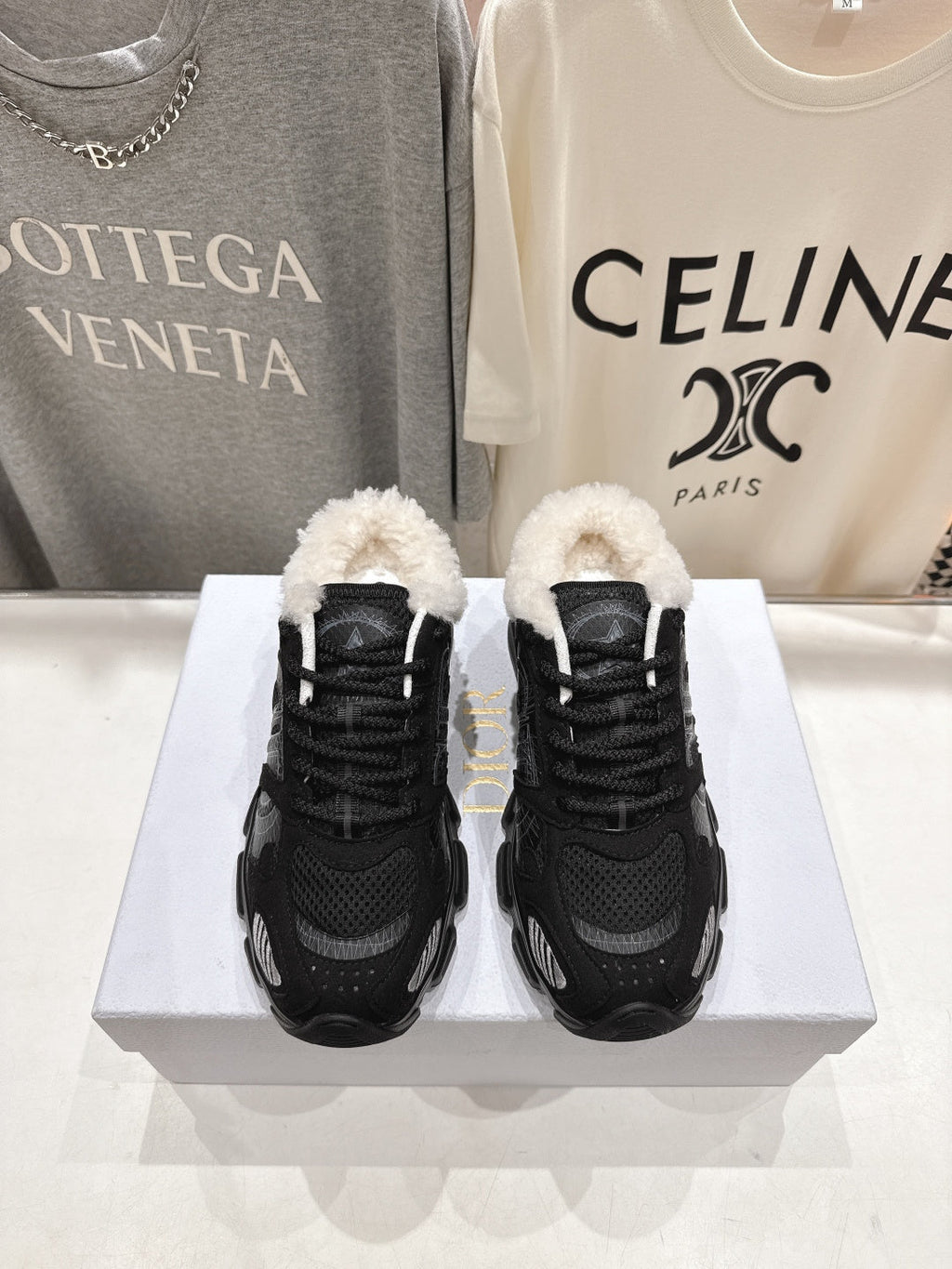DIOR CHRONO SNEAKER 25S IN BLACK SUEDE AND MESH FABRIC STYLE 6