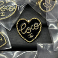 18K  Chanel Black Heart Brooch