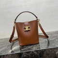 CELINE MINI 19 LOUISE BAG IN BRONZE BROWN SMOOTH CALFSKIN