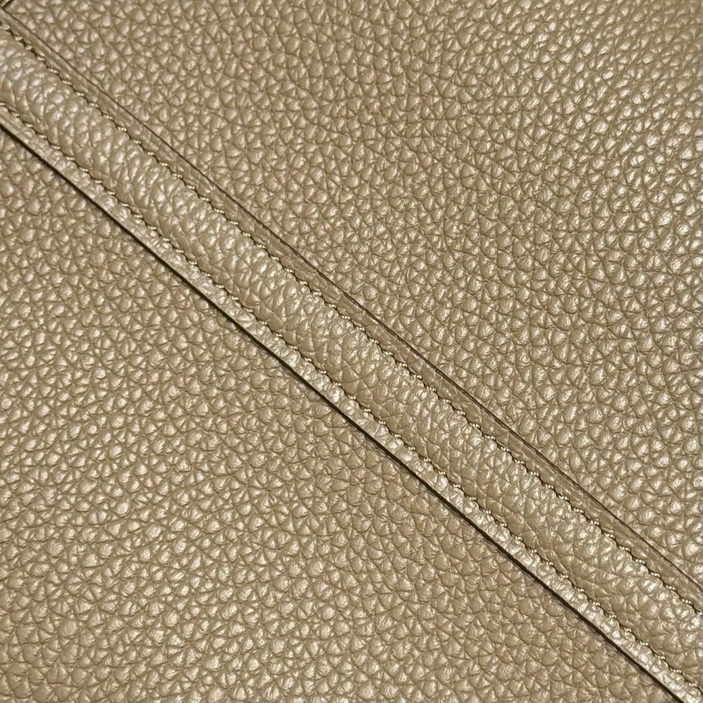HERMES 25S PICOTIN LOCK 22 IN TAN BROWN CALFSKIN GOLD HARDWARE