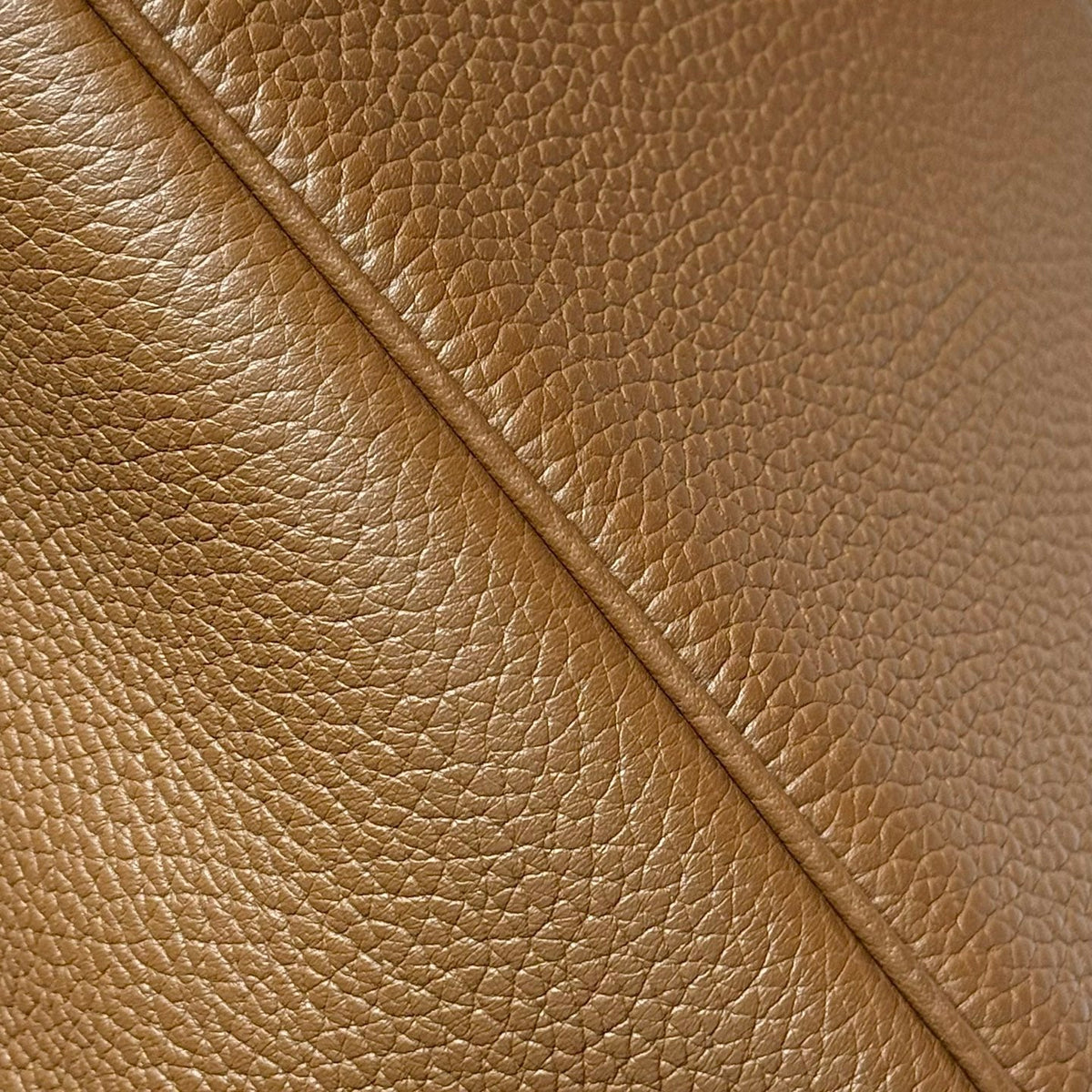 HERMES 25S PICOTIN LOCK 22 IN BURNT CARAMEL CALFSKIN GOLD HARDWARE