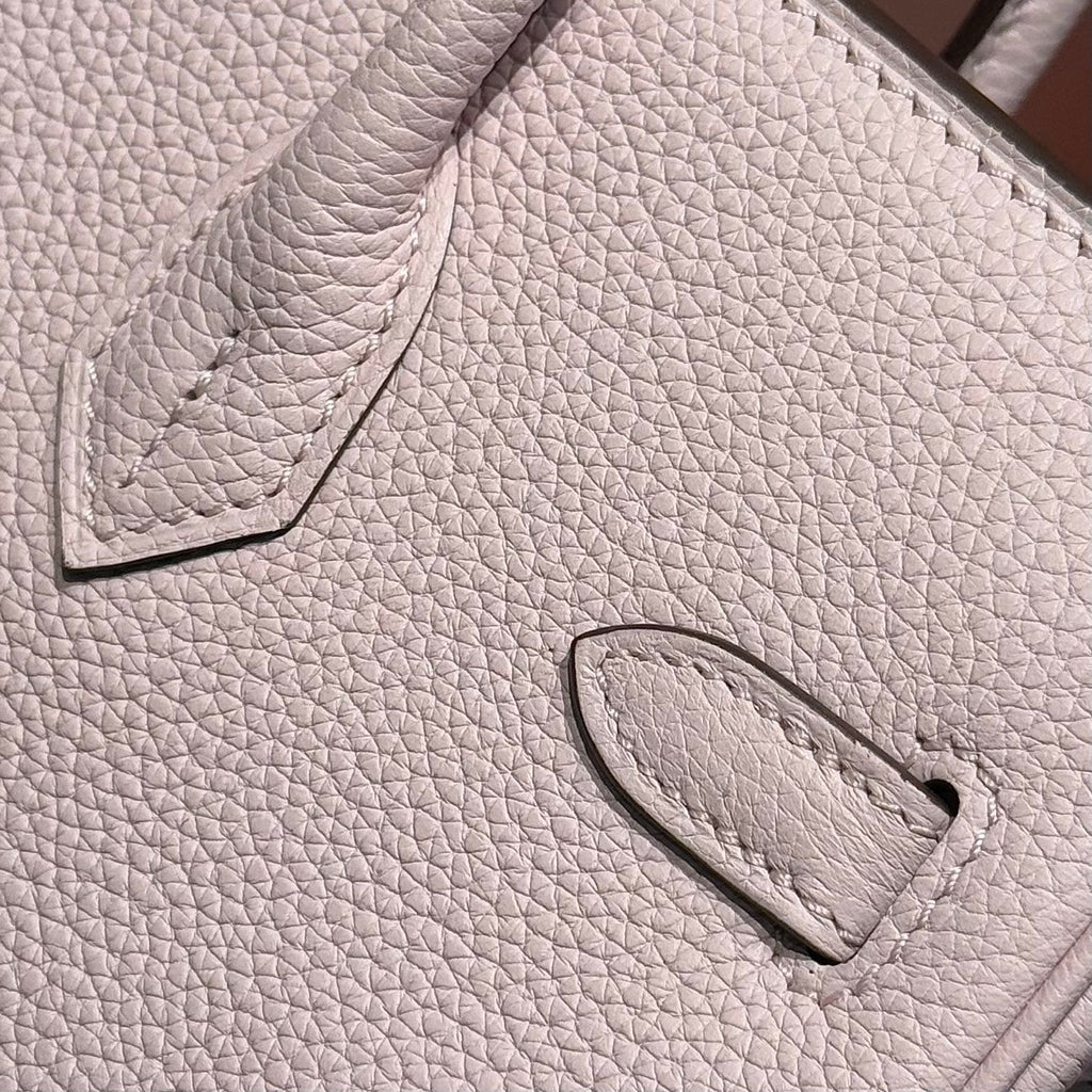 HERMES 25S MEDIUM BIRKIN 25 IN PINK BABY CALFSKIN SILVER HARDWARE