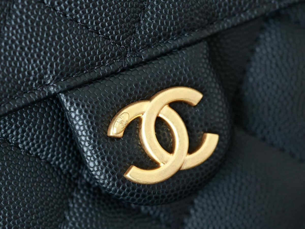 CHANEL 25S HOBO BAG 40 CM IN BLACK LAMBSKIN WITH GOLD HARDWARE