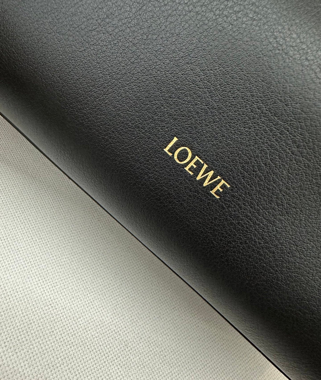 LOEWE 25S MADRID BAG 28 IN BLACK CALFSKIN GOLD HARDWARE