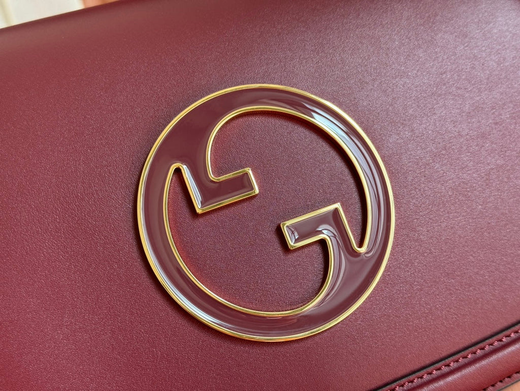 GUCCI 26S BLONDIE BAG 32 IN DARK RED CALFSKIN