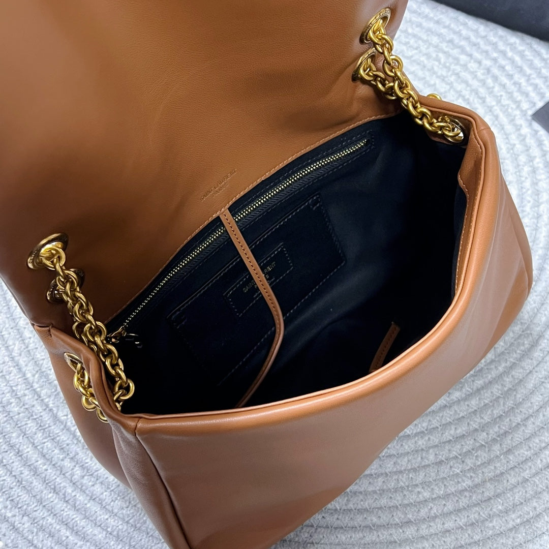 JAMIE 4.3 SMALL BAG 25 IN TAWNY BROWN LAMBSKIN GOLD HARDWARE