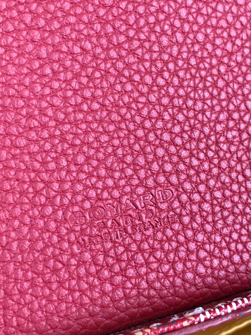 GRAND BLEU 16 IN CLASSIC RED GOYARDINE CANVAS AND LAMBSKIN