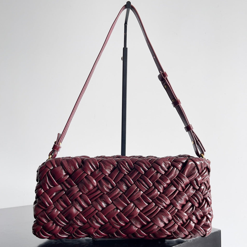 KELIMERO CHA-CHA CLUTCH 28.5 IN BURGUNDY LAMBSKIN