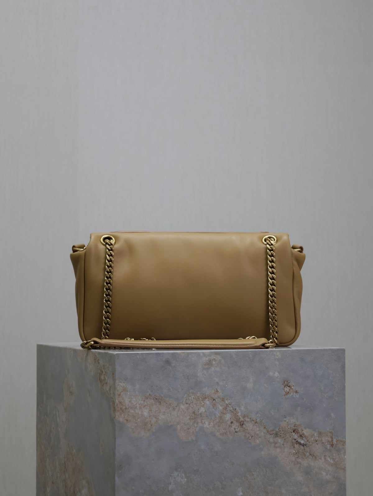 YSL 25S CALYPSO HANDBAG 26 IN LIGHT BROWN LAMBSKIN GOLD HARDWARE